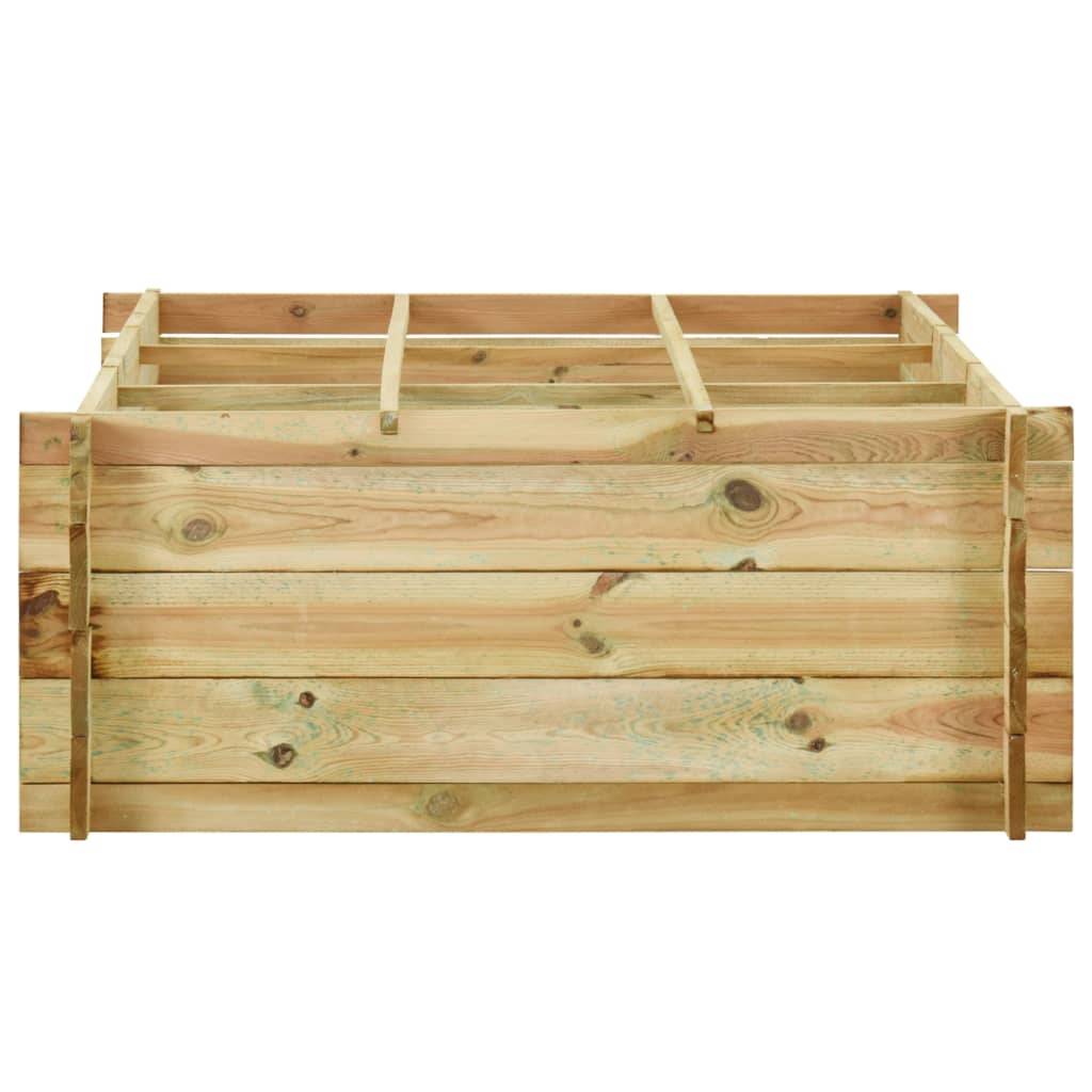 Helloshop26 - Jardinière lit surélevé plantes fleurs jardin 150 x 100 x 40 cm bois imprégné - Imagen 3