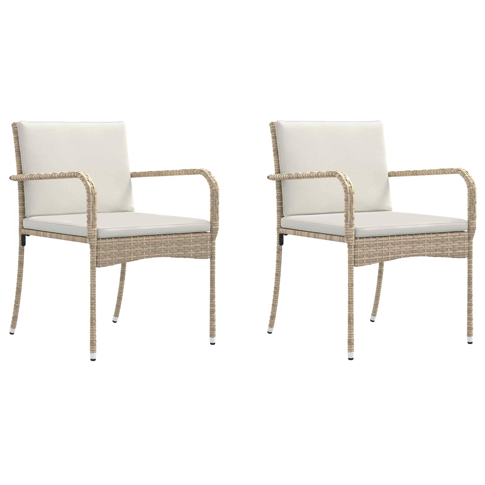 Vidaxl - Ensemble de jardin-Salons de jardin Beige polyrotin 896500 - Image 4