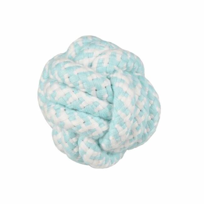 Balle en corde Ivar pour petit chien - Turquoise 6 cm