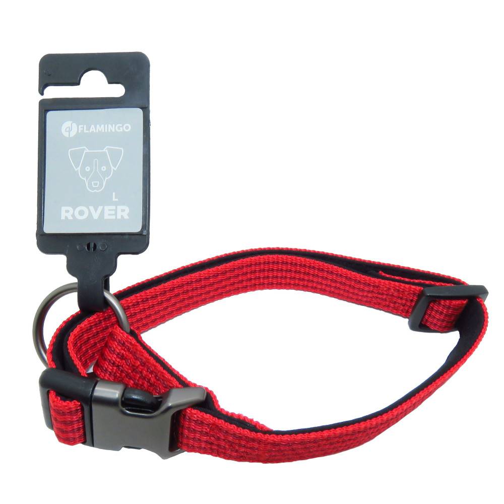 Flamingo - Collier Jannu rouge réglable de 40 à 55 cm 20 mm taille L pour chien - Imagen 4