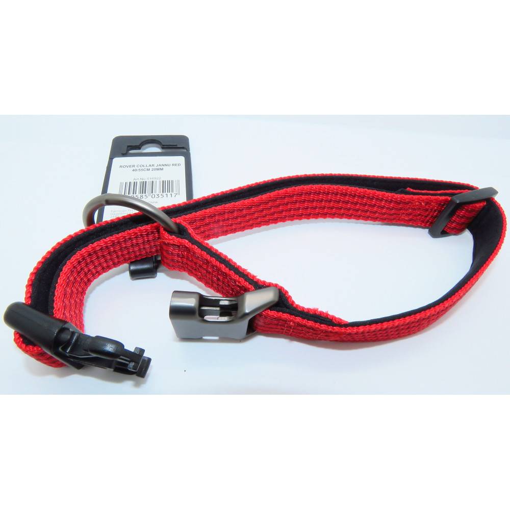 Flamingo - Collier Jannu rouge réglable de 40 à 55 cm 20 mm taille L pour chien - Imagen 5