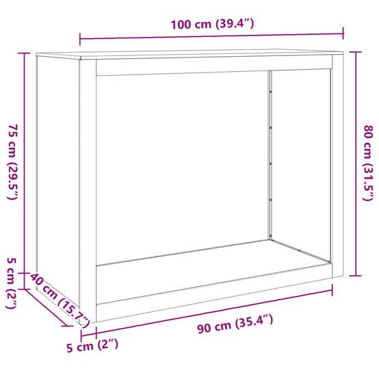 Range-bûches en acier pour bois de chauffage jardin et maison Anthracite 80 cm – ComfortXL Outdoor Living - Image 10