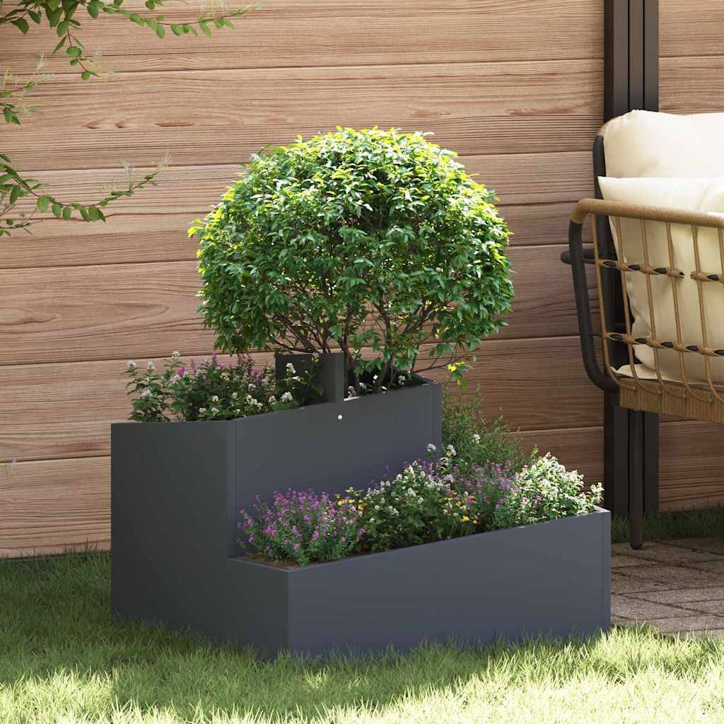 Maison Chic - Cache-pot, Pot De Fleurs Anthracite 60 x 60 x 50 cm Acier g322 - Image 1