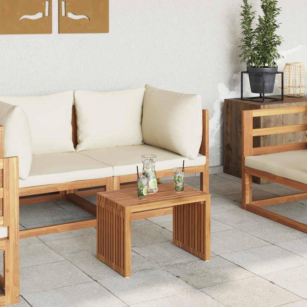 ComfortXL - Petite Table d'Appoint Rectangulaire de Jardin 50x32.5cm en Teck, Mobilier d'Extérieur en Bois Massif – ComfortXL Outdoor Living - Image 4
