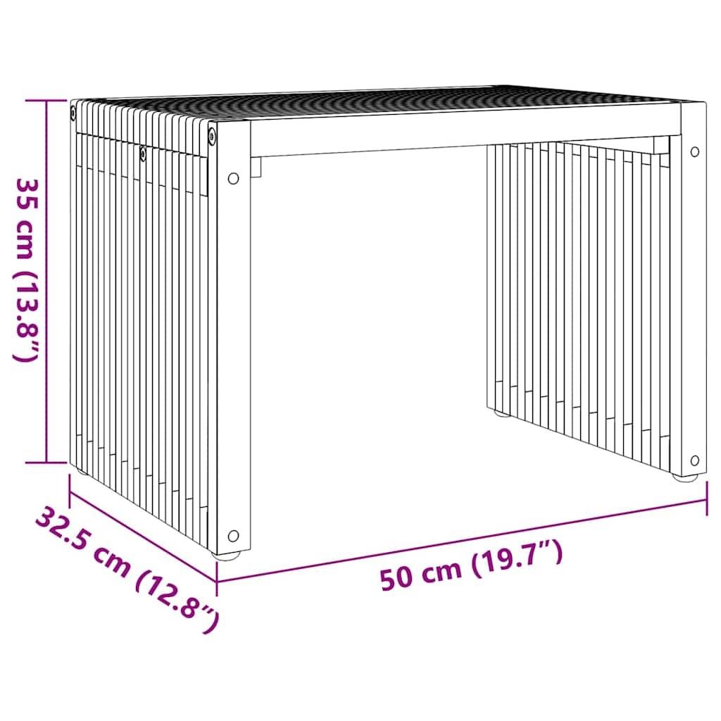 ComfortXL - Petite Table d'Appoint Rectangulaire de Jardin 50x32.5cm en Teck, Mobilier d'Extérieur en Bois Massif – ComfortXL Outdoor Living - Image 8