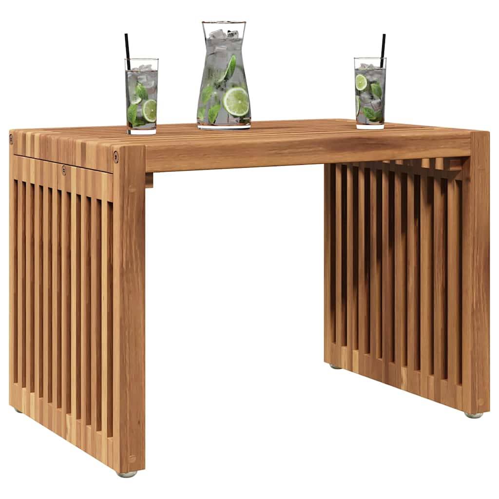 ComfortXL - Petite Table d'Appoint Rectangulaire de Jardin 50x32.5cm en Teck, Mobilier d'Extérieur en Bois Massif – ComfortXL Outdoor Living - Image 3
