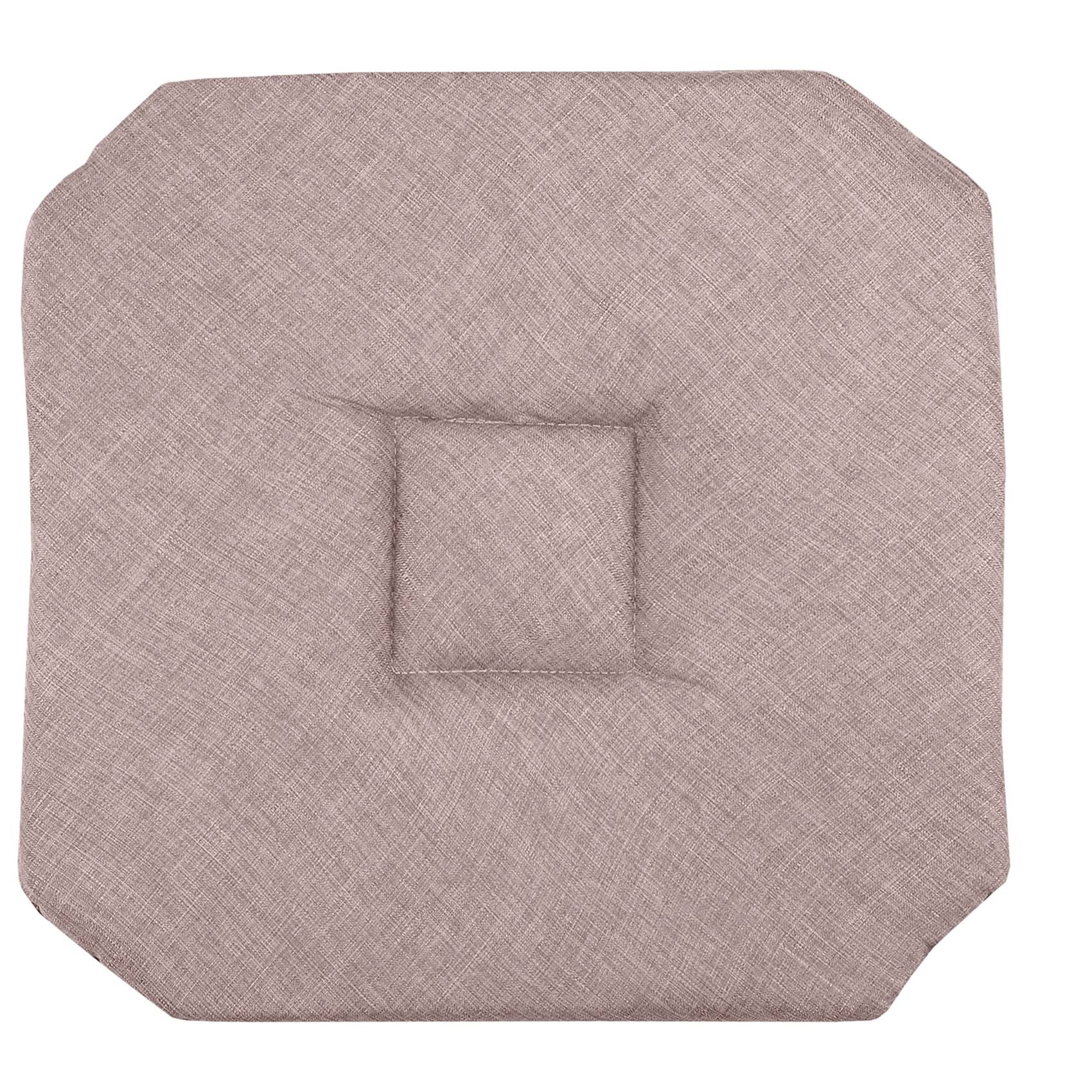 Lovely Casa - Galette de chaise italienne et unie - LOVELY CASA - Polyester - Rose poudré - Image 1