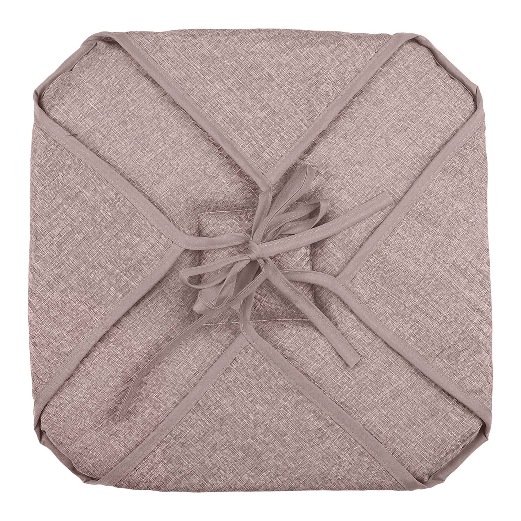Lovely Casa - Galette de chaise italienne et unie - LOVELY CASA - Polyester - Rose poudré - Image 2