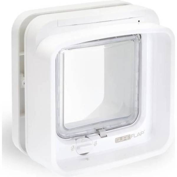 SUREFLAP - SUREFLAP Chatiere a puce électronique DualScan - Blanc - 142 mm x 120 mm (Mémorisation d'un maximum de 32 puces)