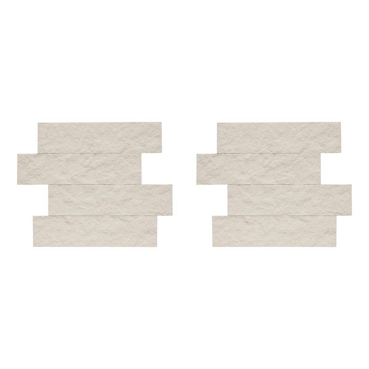 Lot de 2 Stickers Effet Pierre "Cary" 30x38cm Beige - Image 1