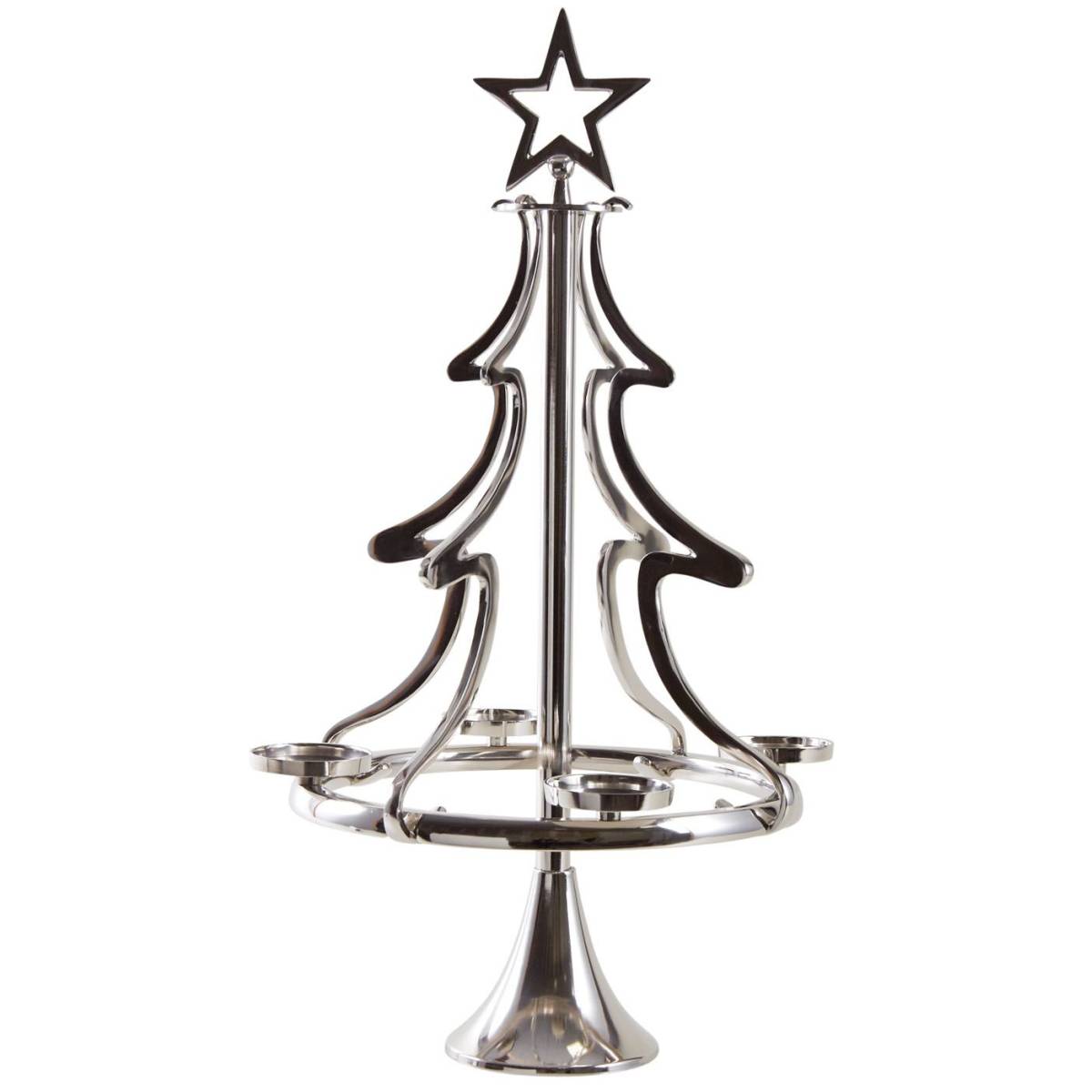 Aubry Gaspard - Sapin porte bougie en aluminium Hauteur 73cm - Imagen 1