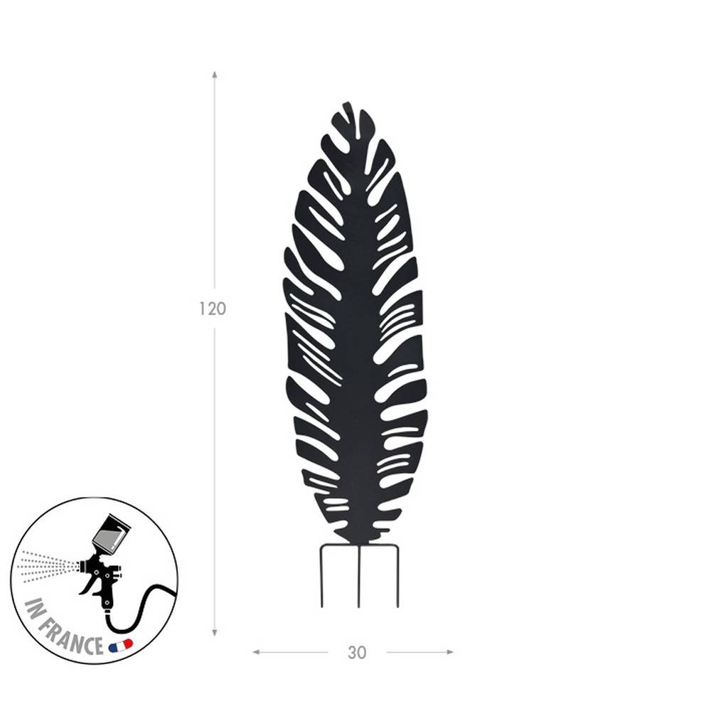 Louis Moulin - Déco en métal à planter Feuille - 30x100 cm - anthracite Louis Moulin - Image 2