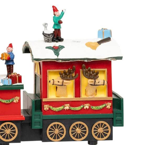 Village lumineux train Père Noël bonhomme de neige 12 LED musical ATMOSPHERA CREATEUR D'INTERIEUR - Image 7
