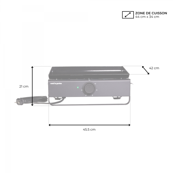 Cook in Garden - Plancha électrique 2 500 W 44 × 34 cm pour 6 personnes TEMPO 40 Cook’in Garden - Image 6