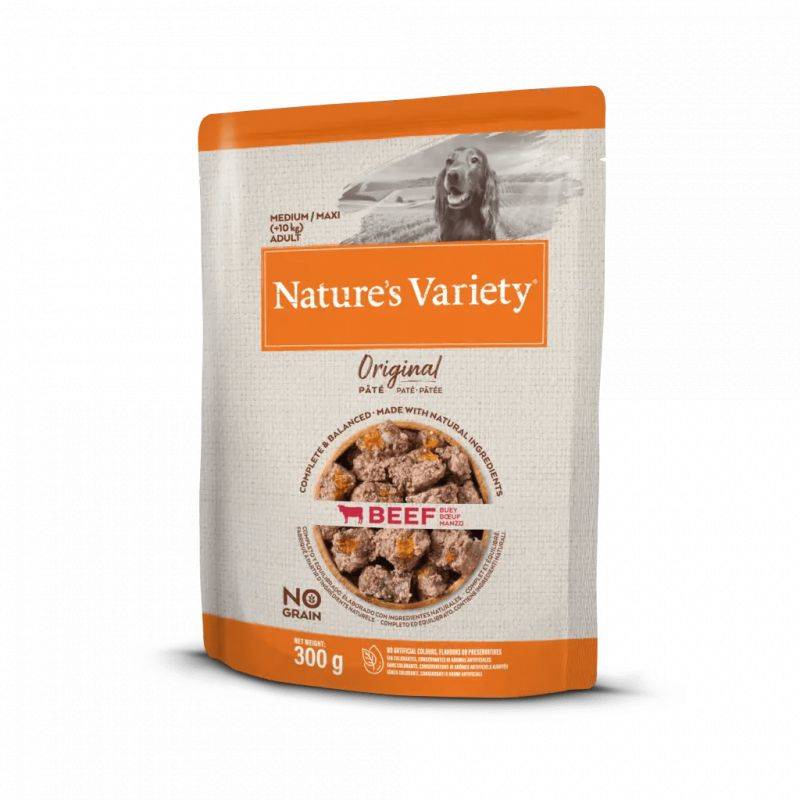 PATEE CHIEN - ORIGINAL BOEUF MED/MAX - NATURE'S VARIETY 300 g - Imagen 1