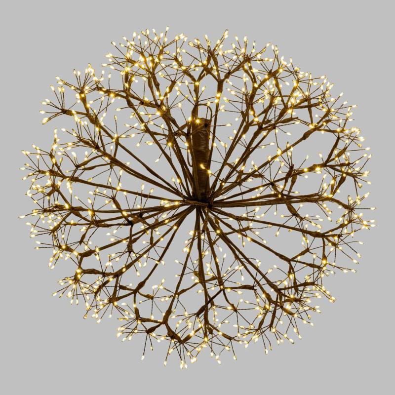 Lotti - Branche Sphère Riche RICH Marron Ø50cm 912 MicroLED FlashLED avec Rameaux Lotti - Imagen 1