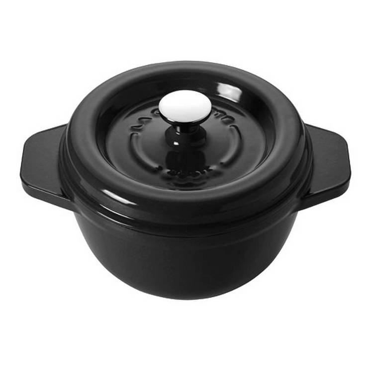 Cocotte ronde en fonte émaillée 19cm noire 850002000059 Godin