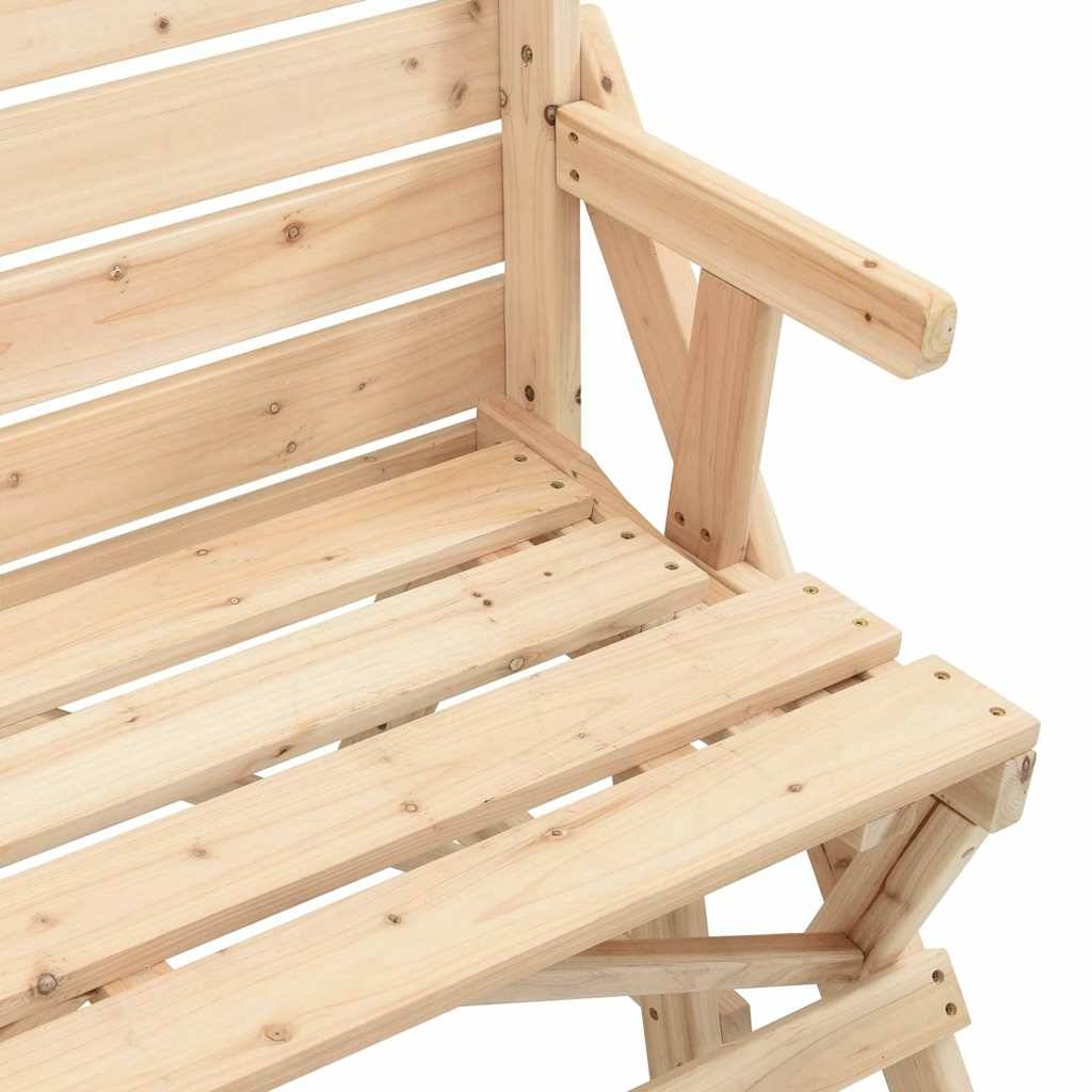 PANGIVO - Table de pique-nique avec bancs sapin massif 2 en 1 convertible 110 x 63 x 80 cm - PANGIVO - Image 9