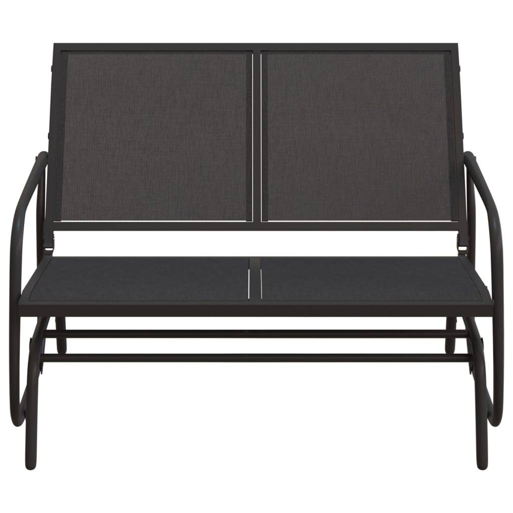 Vidaxl - Banc oscillant de jardin noir 120,5x76x86,5 cm textilène/acier vidaXL 362708 - Image 8