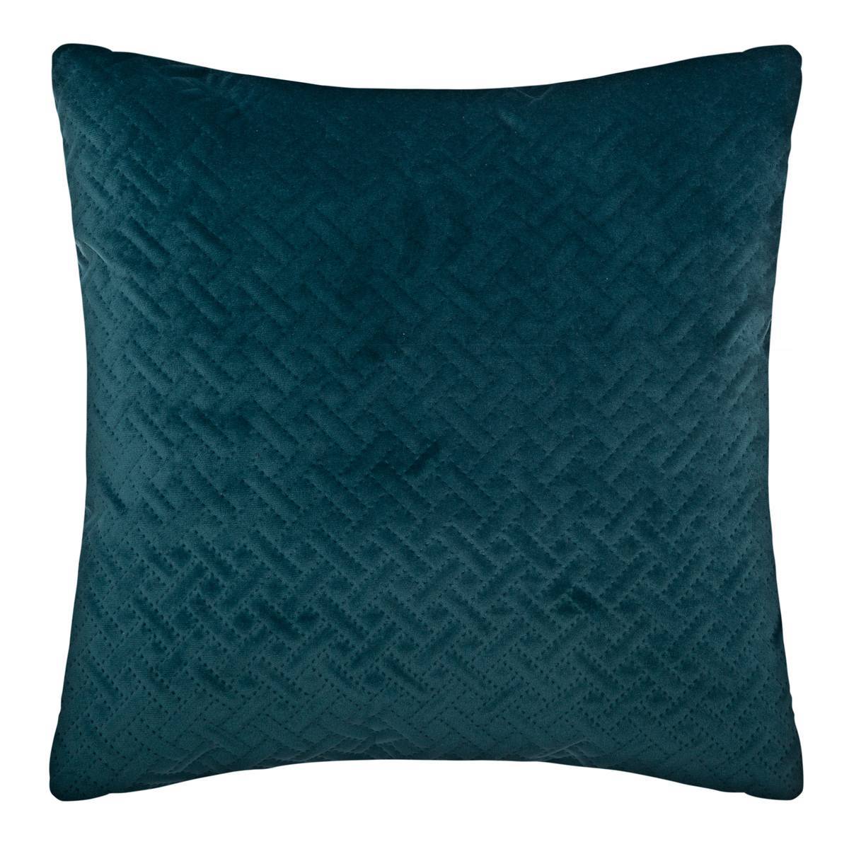 Atmosphera - Coussin "Dolce" velours bleu 40x40cm - Atmosphera Créateur d'intérieur - Imagen 2