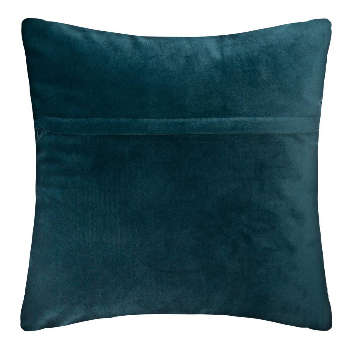 Atmosphera - Coussin "Dolce" velours bleu 40x40cm - Atmosphera Créateur d'intérieur - Imagen 3