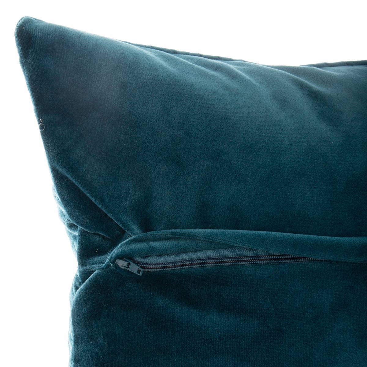 Atmosphera - Coussin "Dolce" velours bleu 40x40cm - Atmosphera Créateur d'intérieur - Imagen 5