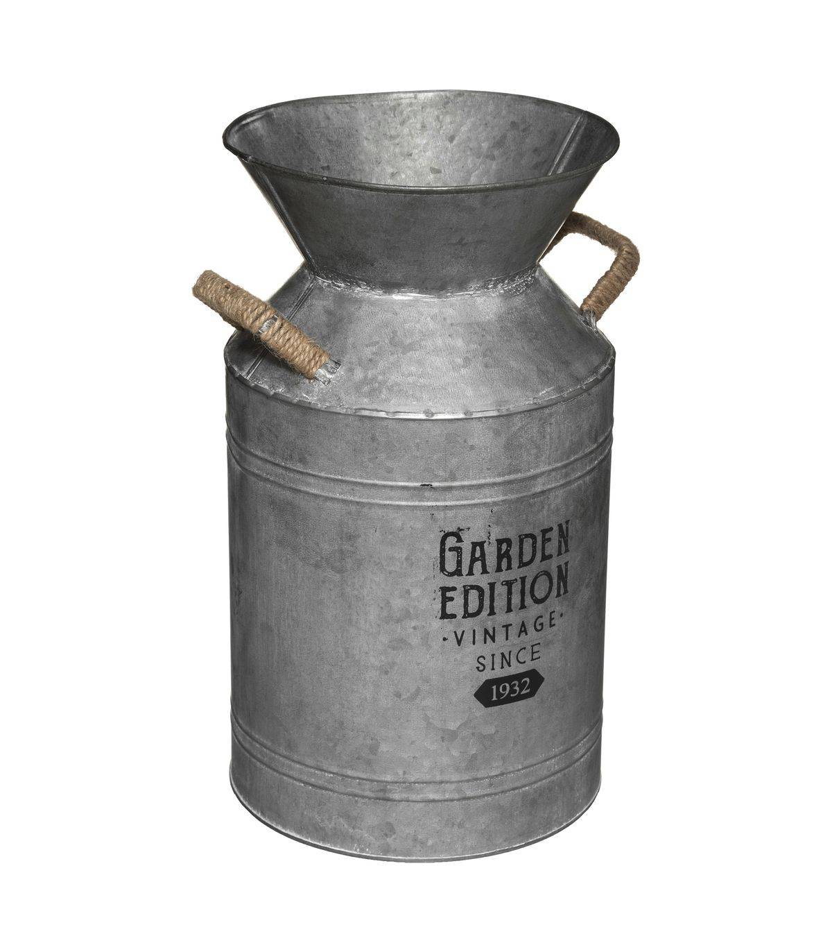 Pot à Lait décoratif en Zinc Vintage H 37 cm - Image 1