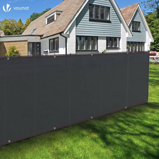 Brise vue occultant en HDPE 230g/m² 1x10m avec attaches de fixation anthracite - Image 3