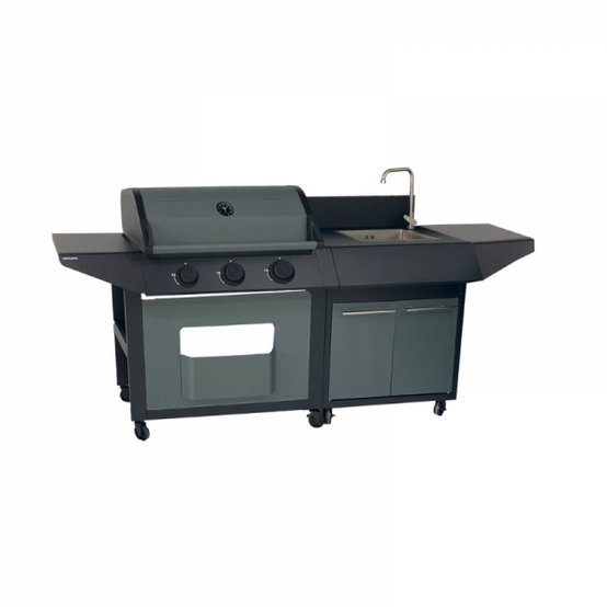 Cook in Garden - Barbecue à gaz 3 brûleurs 10,5 kW avec évier pour 10 personnes BURN 3B Cook’in Garden - Image 1