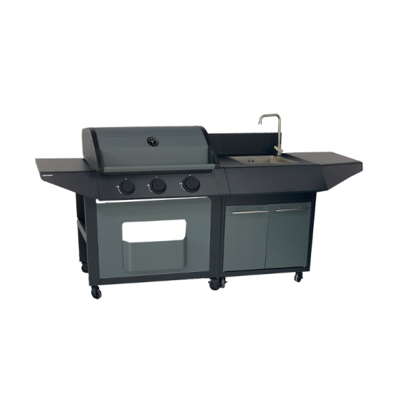 Cook in Garden - Barbecue à gaz 3 brûleurs 10,5 kW avec évier pour 10 personnes BURN 3B Cook’in Garden - Image 1
