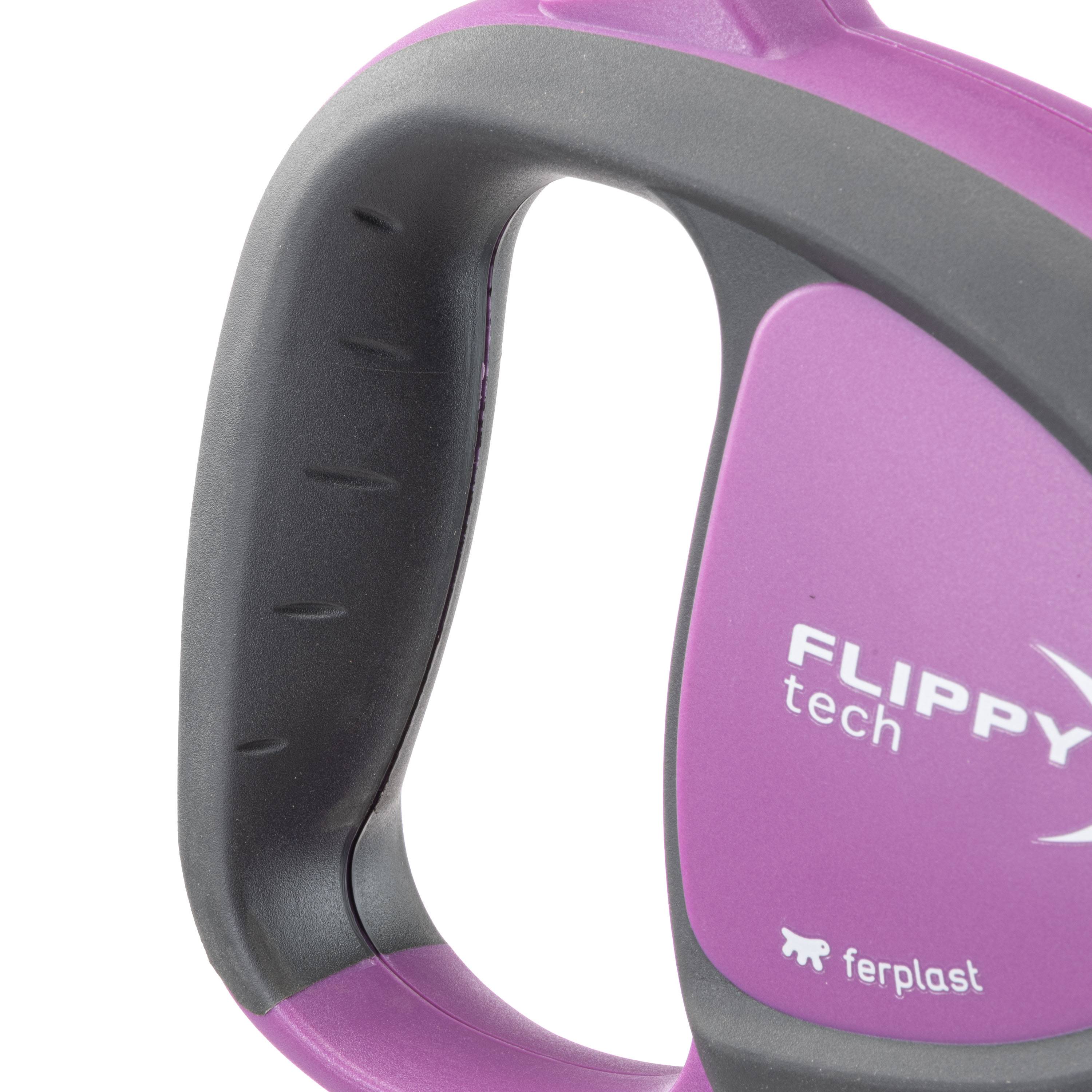 Ferplast - Ferplast Laisse Chien Enrouleur FLIPPY TECH, Laisse Chiens de Taille Moyenne jusqu'à 25 Kg. Sangle Extensible max 3 m. Bouton de verrouillage et de - Imagen 5