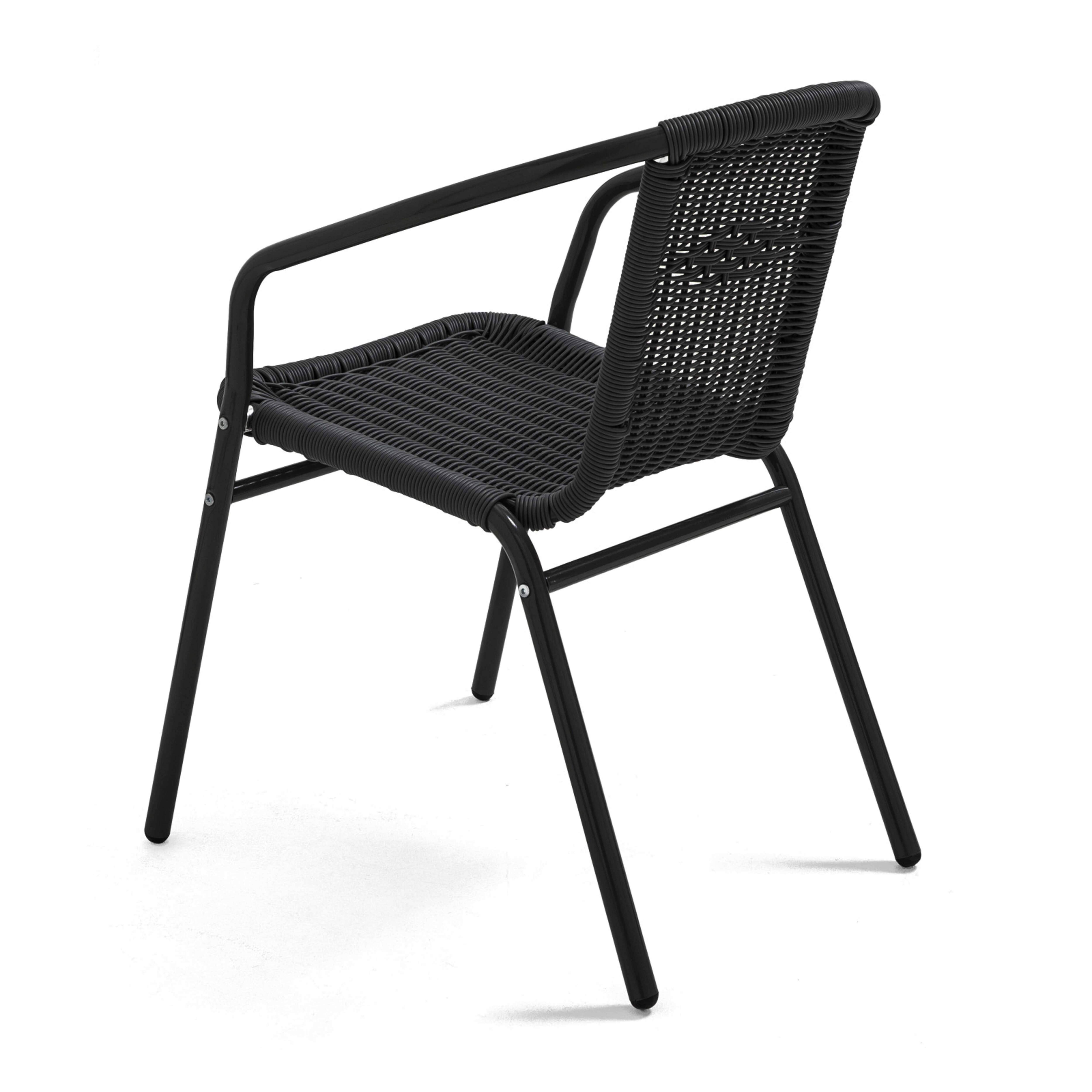 Oviala - Table de jardin carré plateau bois et 2 chaises en résine Times square - Oviala - Imagen 6
