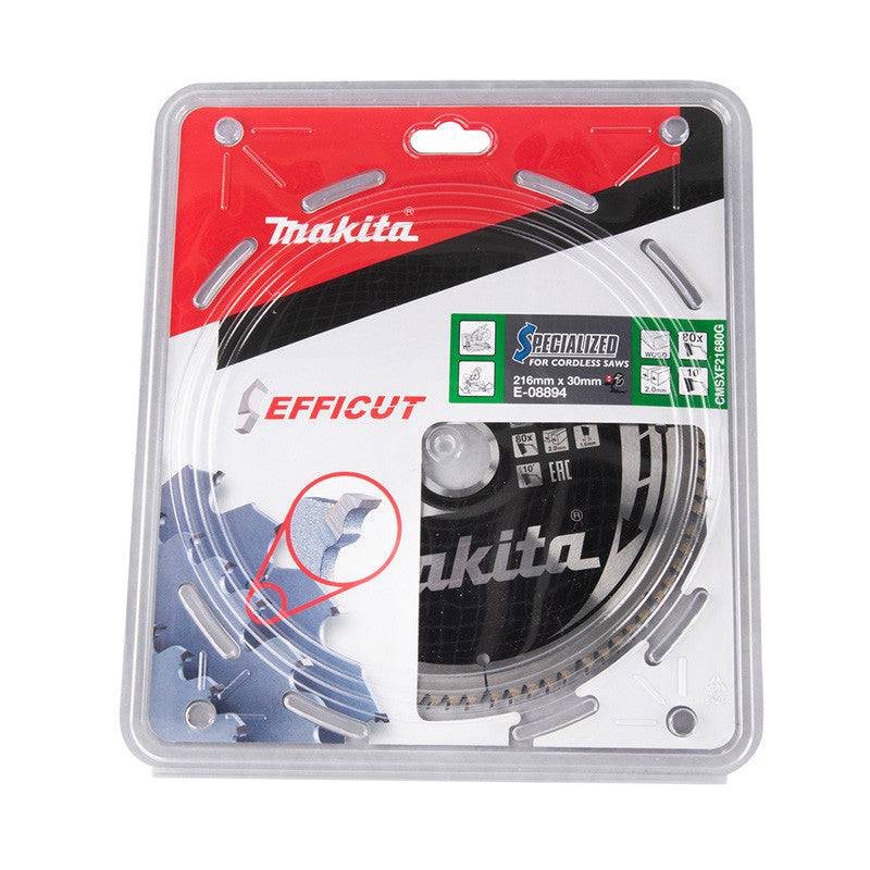 Makita - Lame carbure EFFICUT bois pour scies radiales à batterie MAKITA E-08894 216x30mm, 80 dents Makita - Imagen 4