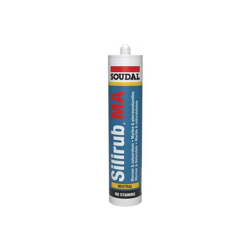 Silirub MA - Mastic silicone spécial neutre - Soudal - Cartouche de 310 ml RAL 7016 - Gris anthracite