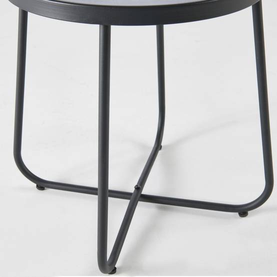 Oviala - Table basse de jardin ronde en acier noir Lagoon - Oviala - Imagen 4