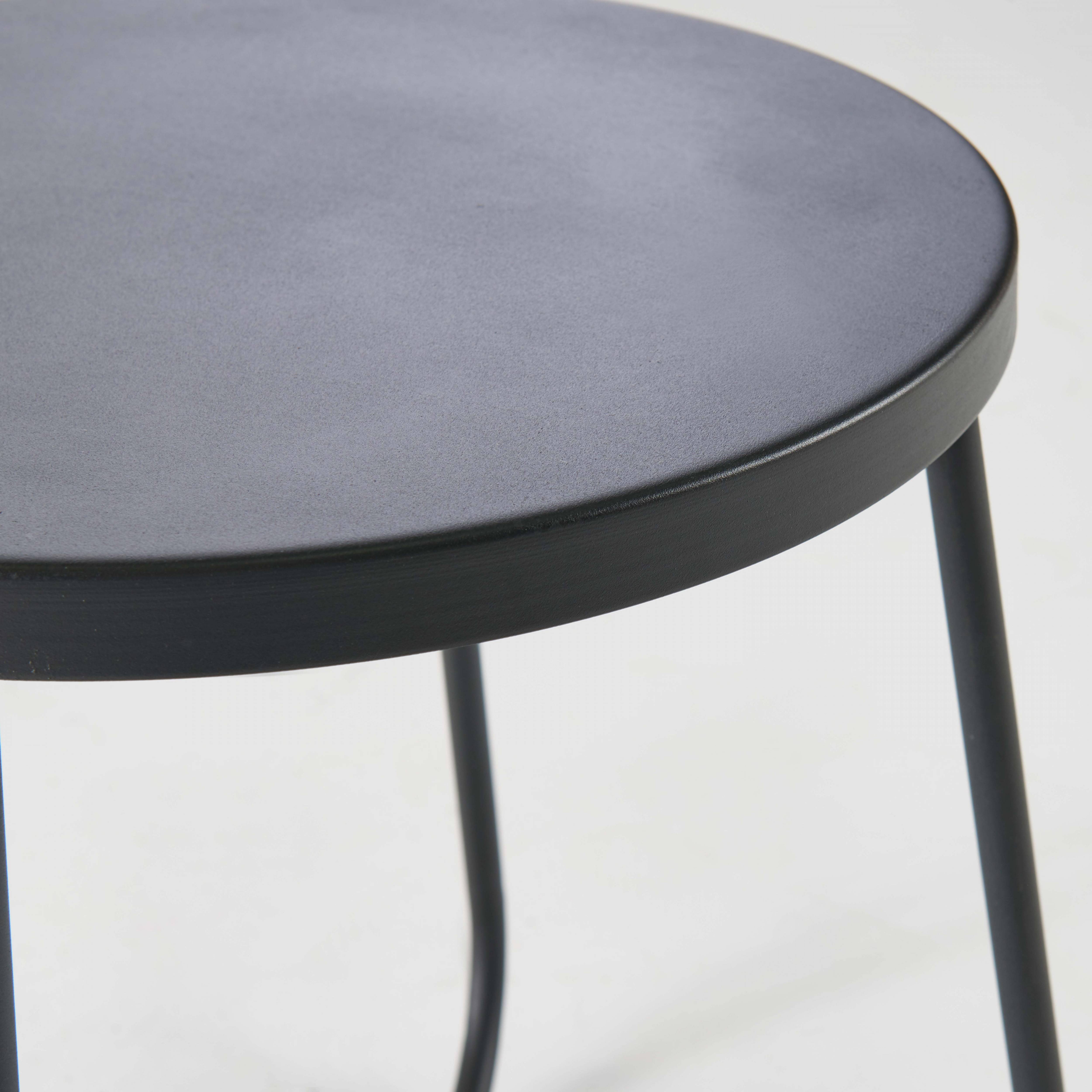 Oviala - Table basse de jardin ronde en acier noir Lagoon - Oviala - Imagen 3