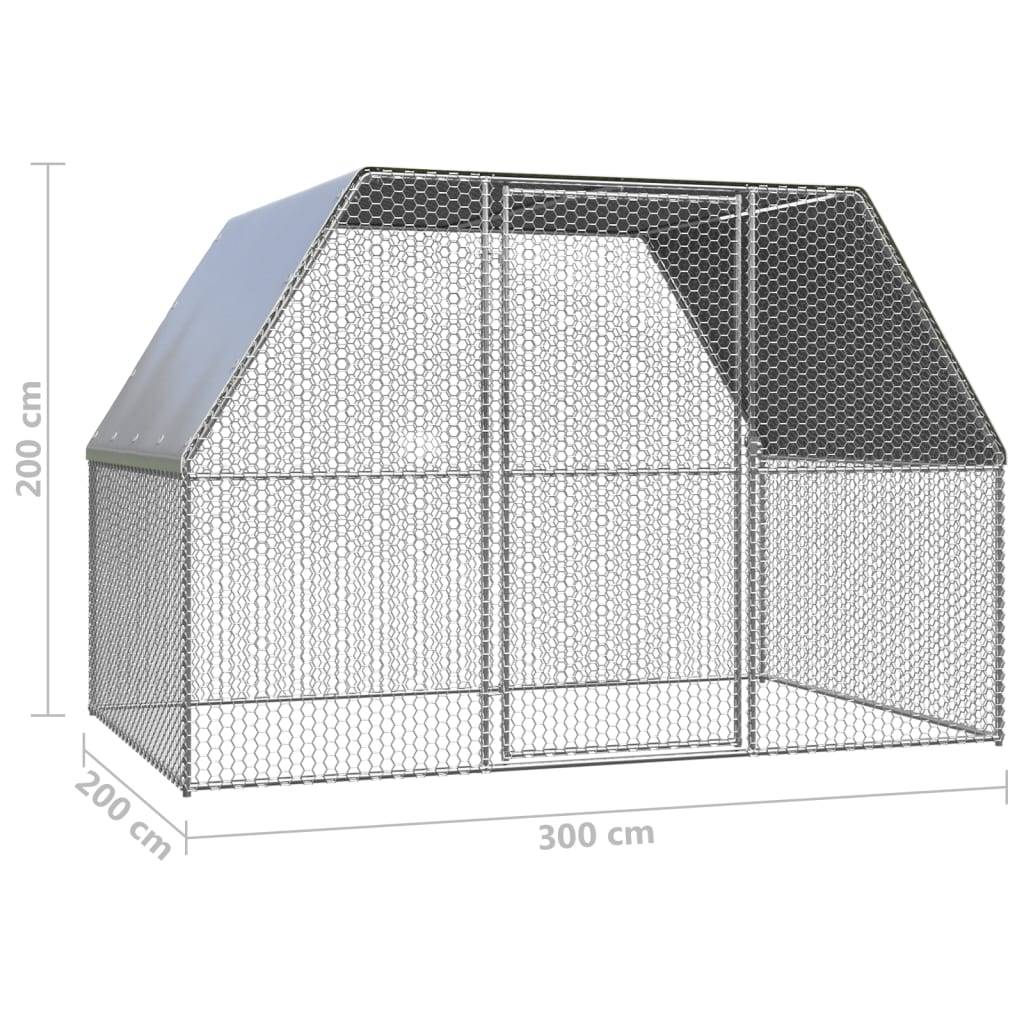 Helloshop26 - Poulailler d'extérieur 3 x 2 x 2 m acier galvanisé - Imagen 4