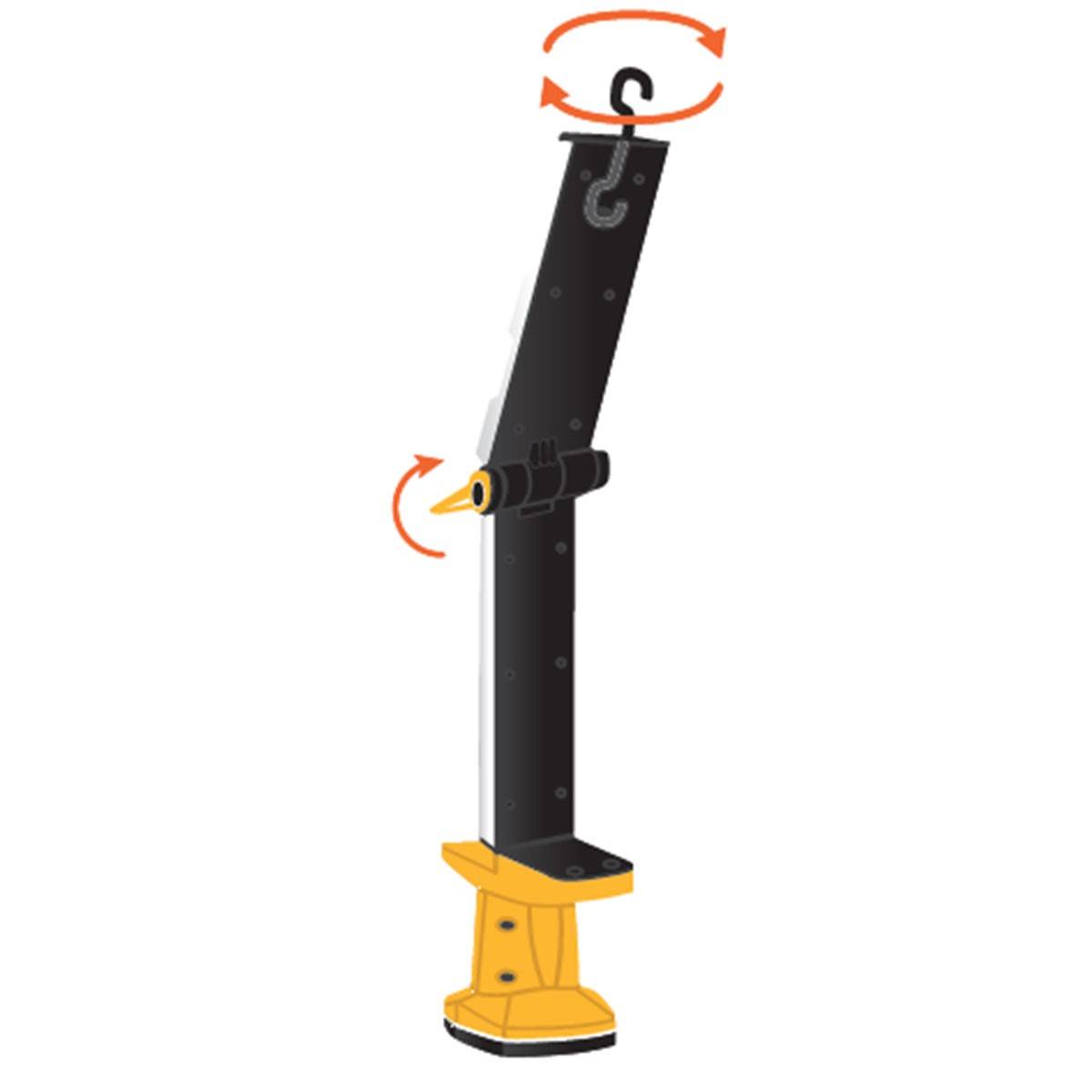 Lampe led articulée 20W 1500Lm Portée 53m 6000K Base aimantée IP22 Lampe de poche ASLO - Imagen 9