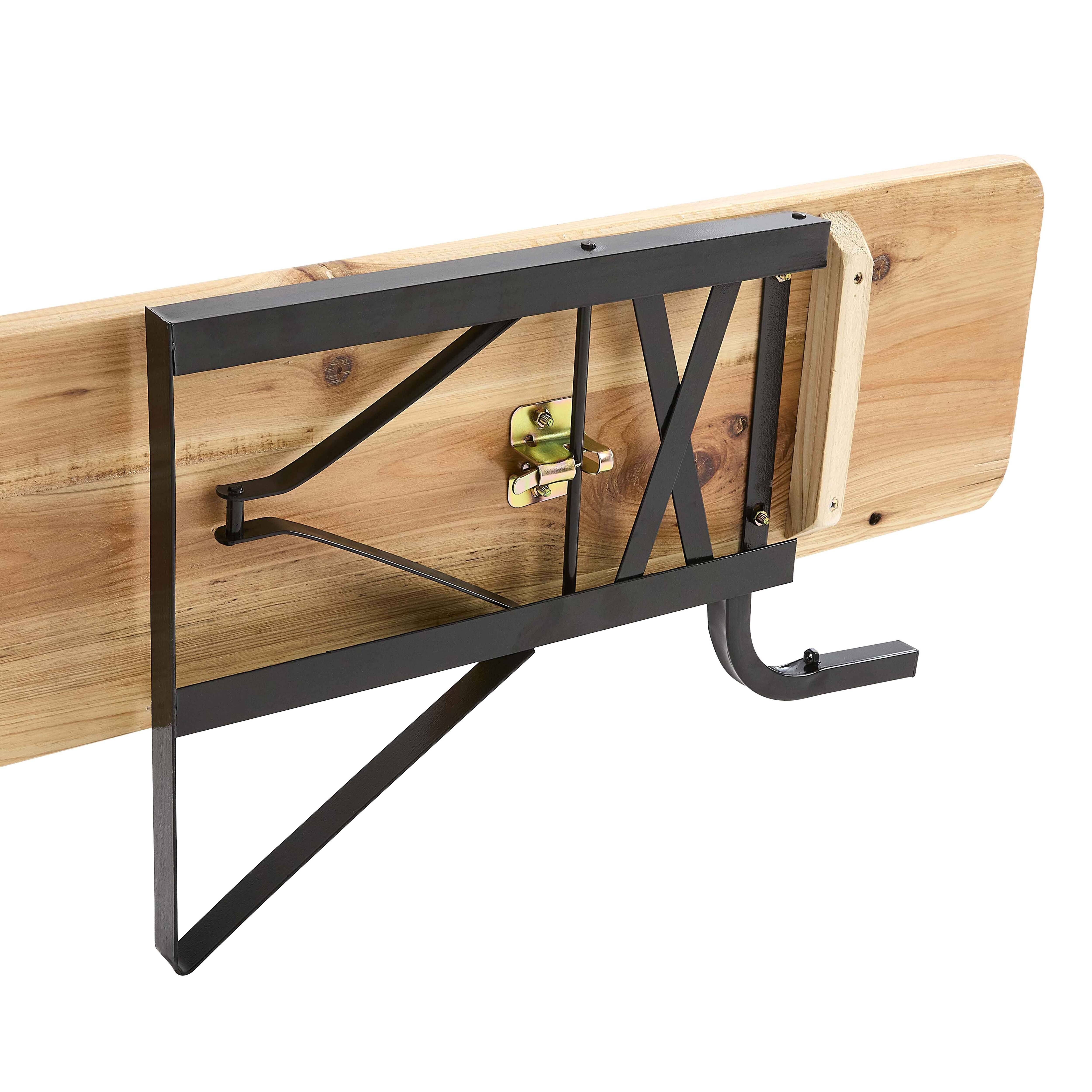 Oviala - Set brasserie avec table 180 cm et bancs avec dossier Munich - Oviala - Imagen 6