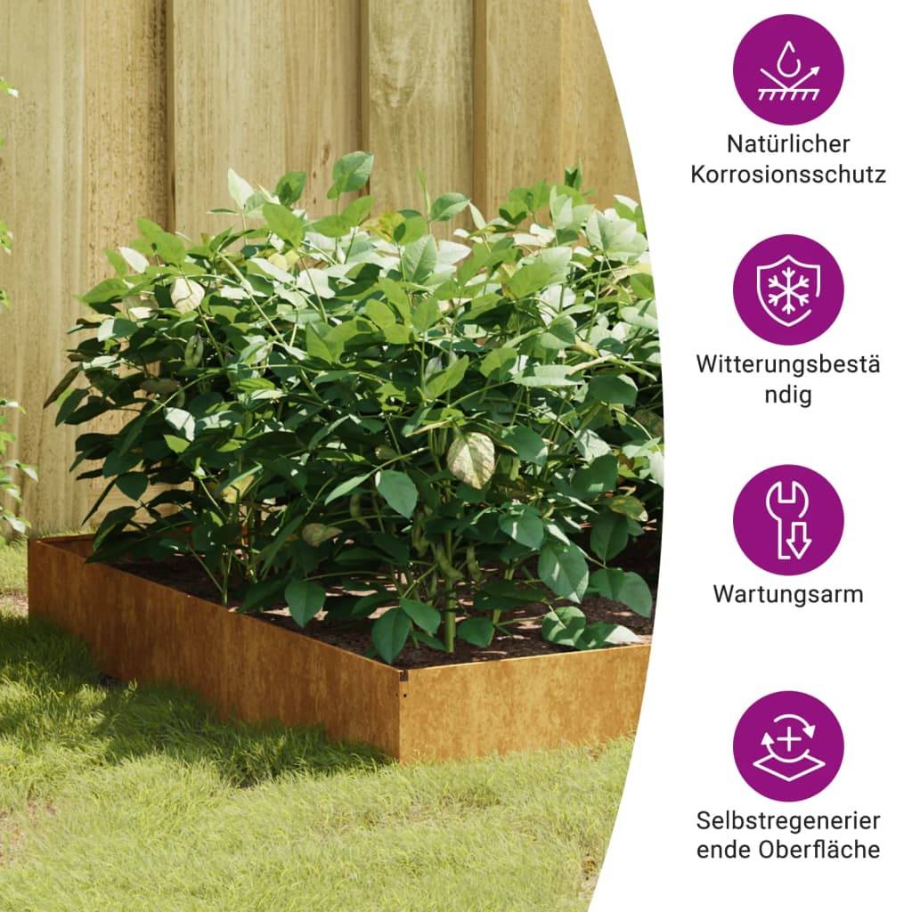 ComfortXL - Carré potager acier Corten pour jardin 100x100x26 cm – ComfortXL Outdoor Living - Image 8