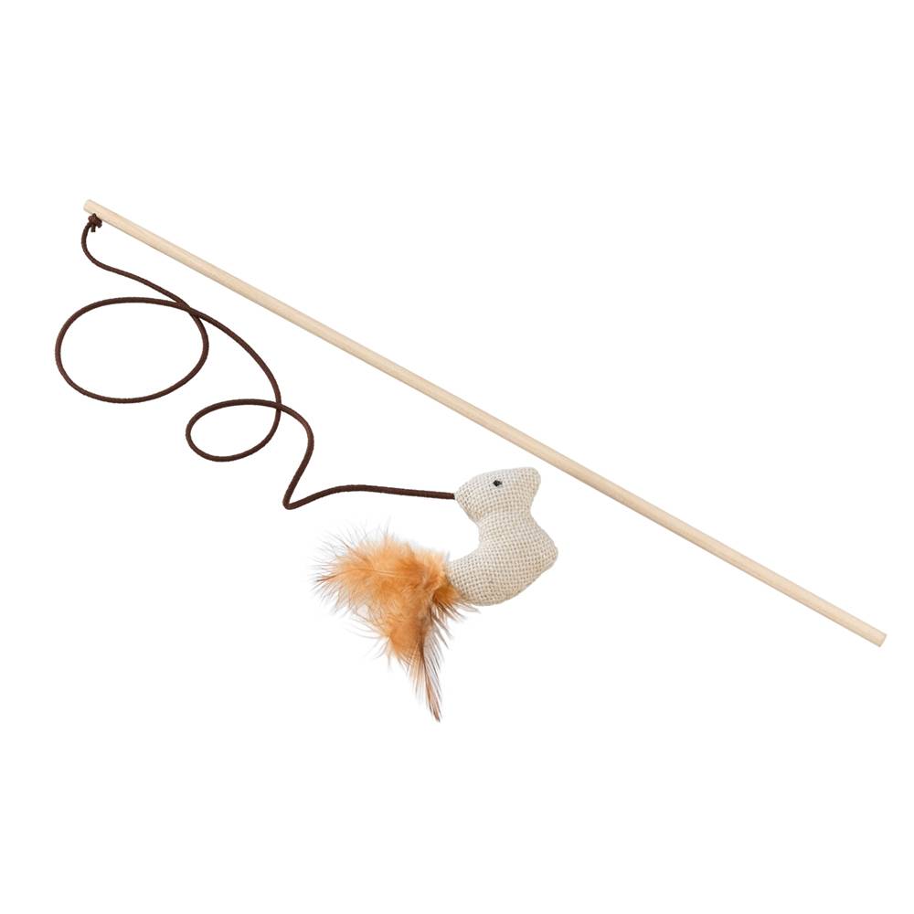 Ferplast - Jouet chats canne à pêche bois souris stylisées divertissement Ferplast PA 4998 - Image 1