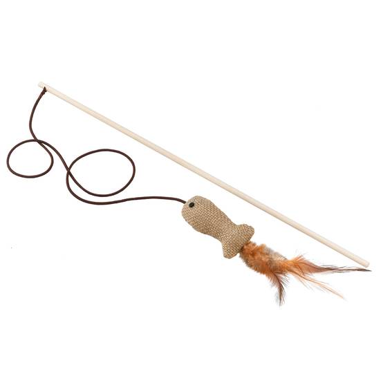 Ferplast - Jouet chats canne à pêche bois souris stylisées divertissement Ferplast PA 4998 - Image 3