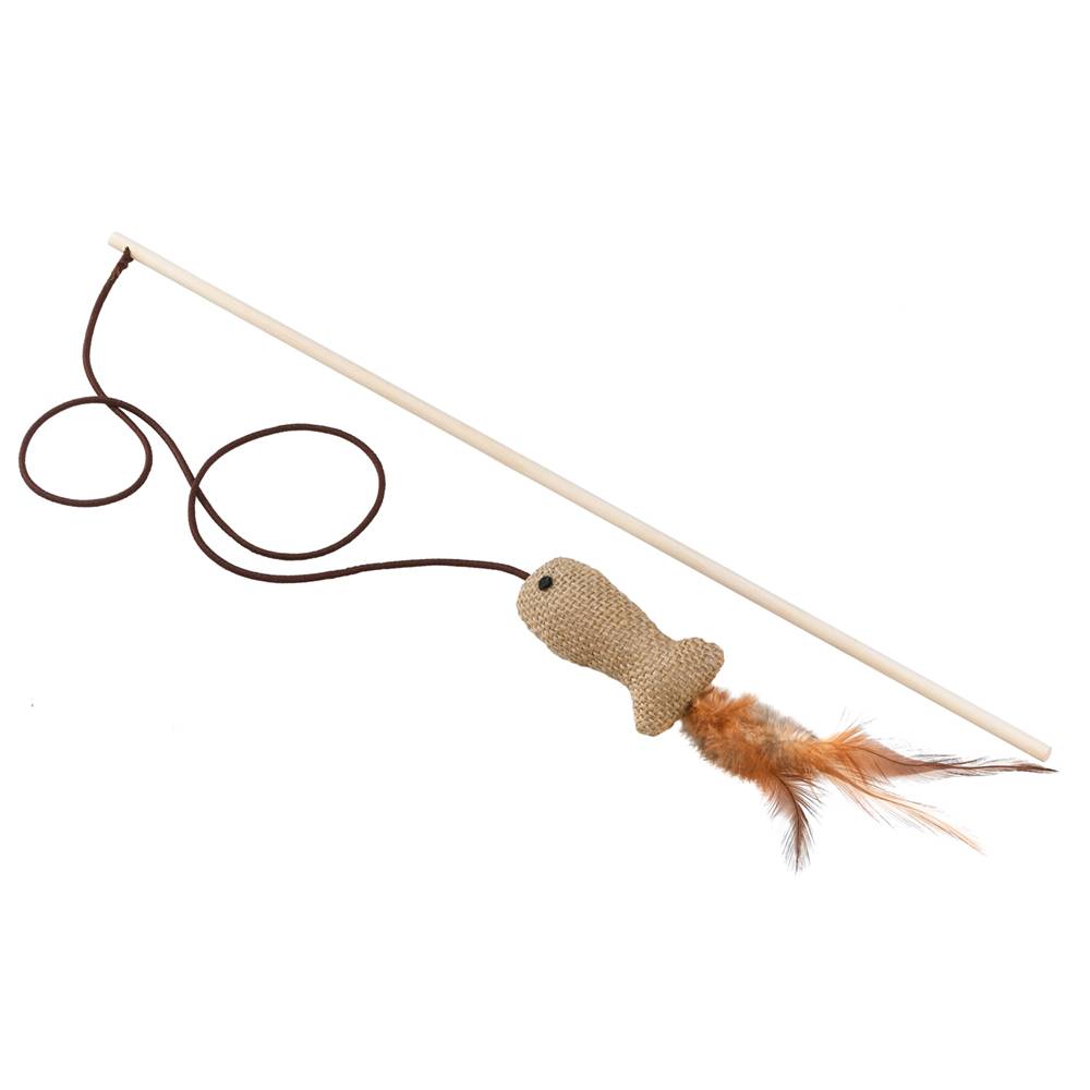 Ferplast - Jouet chats canne à pêche bois souris stylisées divertissement Ferplast PA 4998 - Image 3