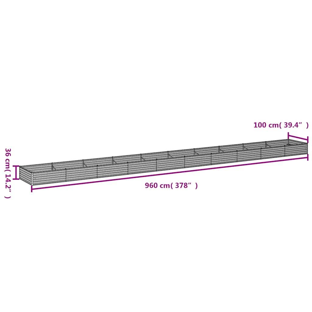 ComfortXL - Carré potager rectangulaire Acier Corten jardin Rouillé 960x100x36 cm – ComfortXL Outdoor Living - Image 7