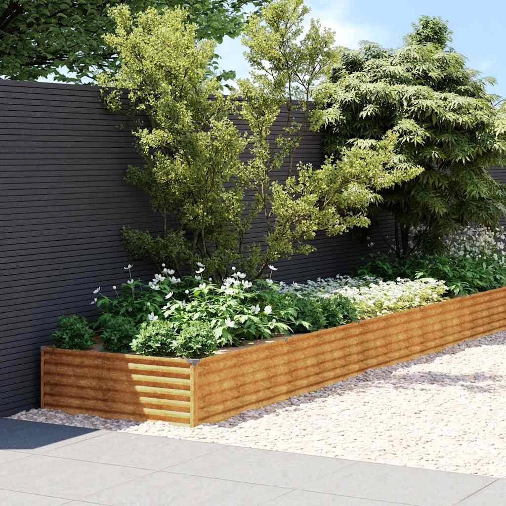 ComfortXL - Carré potager rectangulaire Acier Corten jardin Rouillé 960x100x36 cm – ComfortXL Outdoor Living - Image 1