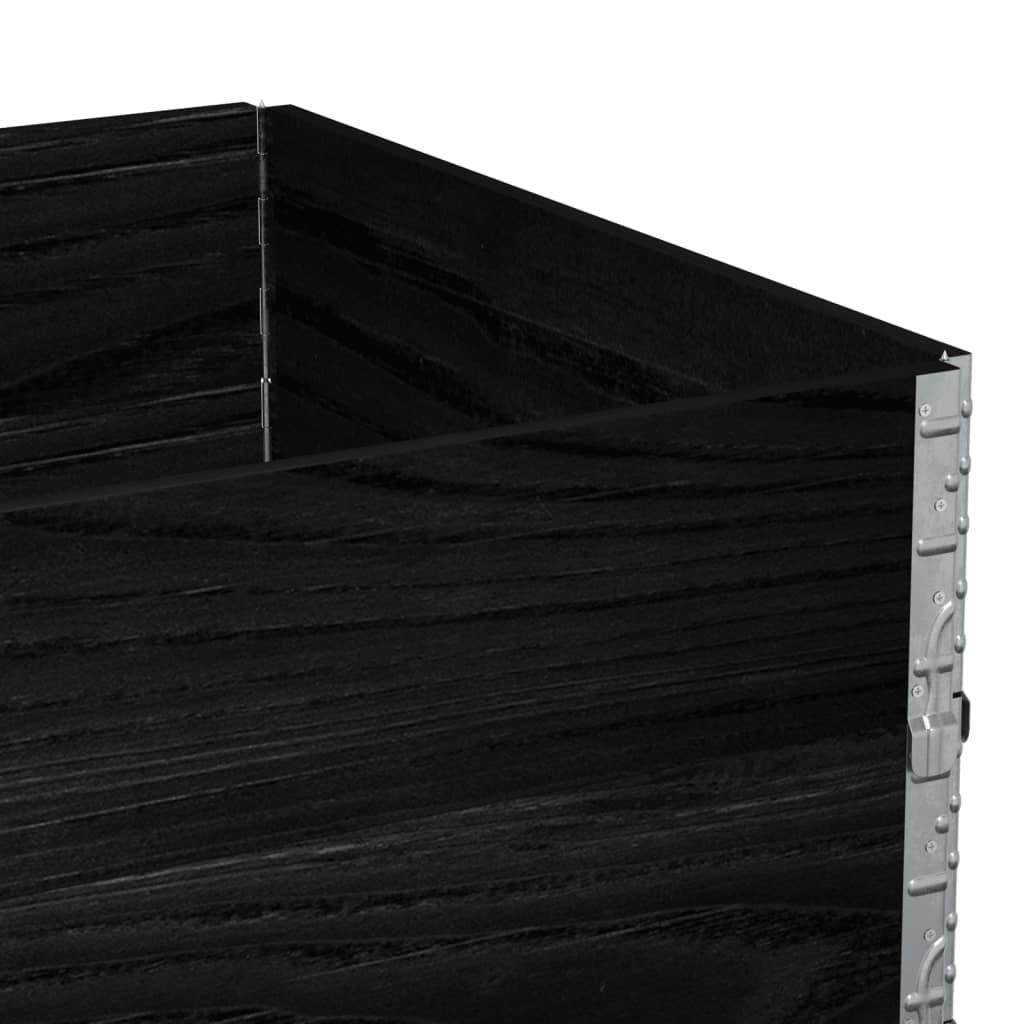 Jardinière bois noir 120 x 80 x 41 cm - PANGIVO - Image 7