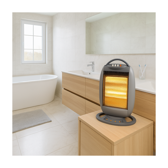 Chauffage infrarouge Oscillant 1200W Classic Electrique Anti basculement NIKLAS - Imagen 4