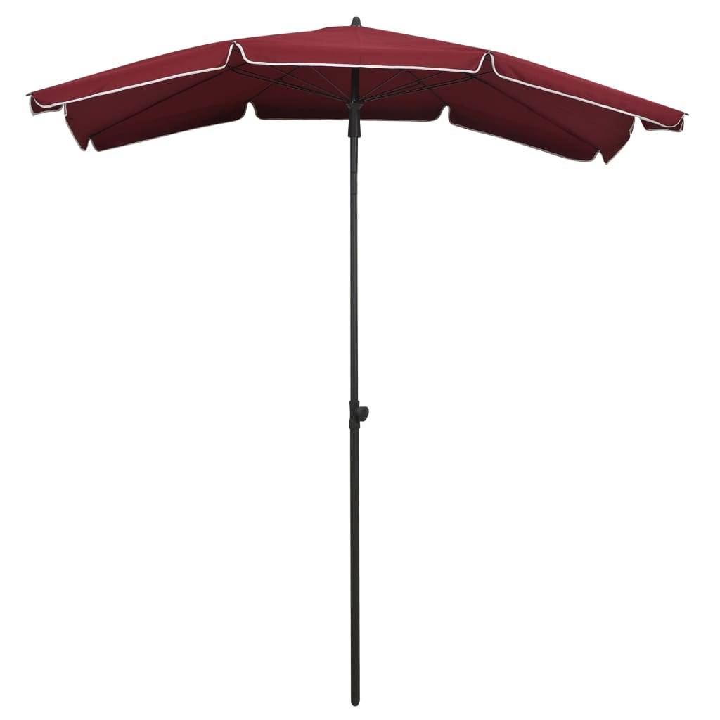 Helloshop26 - Parasol de jardin avec mât 200 x 130 cm rouge bordeaux - Imagen 2