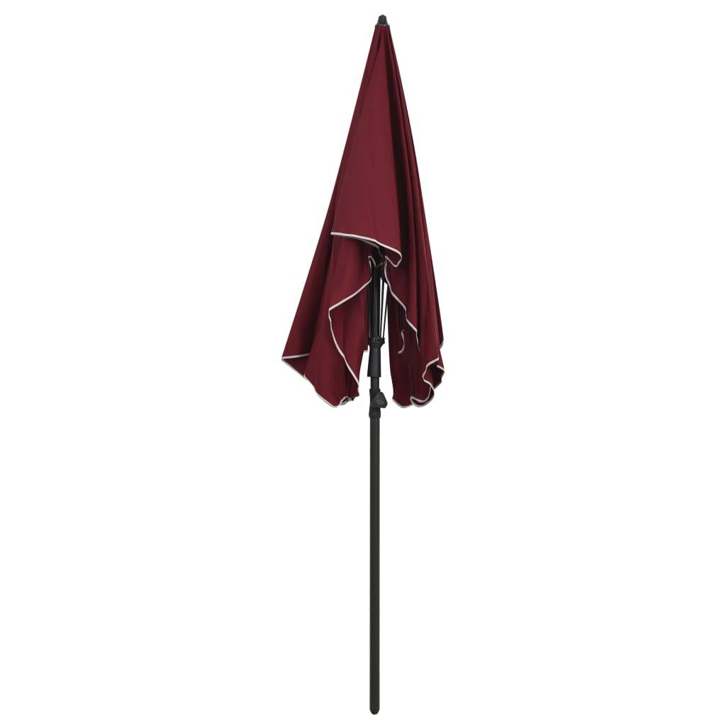 Helloshop26 - Parasol de jardin avec mât 200 x 130 cm rouge bordeaux - Imagen 3