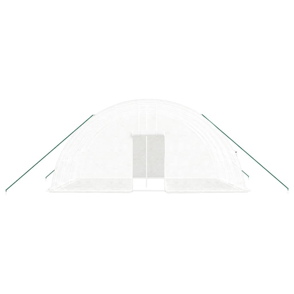 ComfortXL - Serre tunnel de jardin 24 m² en acier galvanisé pour potager Blanc – ComfortXL Outdoor Living - Image 4